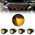 Led Grade Dianteira Luz Diurna Âmbar Caminhonete 4 Pç 18mm - Imagem 1