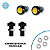 Led Grade Dianteira Luz Diurna Âmbar Caminhonete 4 Pç 18mm - Imagem 3