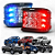Par Farol Milha Led 60w Com Strobo Vermelho e Azul Troller, Ranger, Utv - Imagem 1