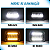 PAR FAROL DE LED 5X7 75W DRL DUAL COLOR BANDEIRANTE CHEROKEE BUGGY SCP-5775 - Imagem 7