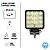 Farol Led 48w Quadrado Epistar Leds Carcaça Larga 5CM - Imagem 2
