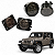 Kit Seta 4 Peças Wrangler Jku / Jk 2007 À 2017 Fume - Imagem 1