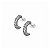 Brinco Meia Argola com Zircônias em Prata 925 – 1,4 cm - Imagem 1