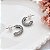 Brinco Meia Argola com Zircônias em Prata 925 – 1,4 cm - Imagem 3