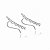 Brinco Ear Cuff Corações Vazados em Prata 925 - Imagem 6