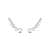 Brinco Ear Cuff Corações Vazados em Prata 925 - Imagem 4