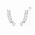 Brinco Ear Cuff Corações Vazados em Prata 925 - Imagem 7