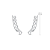 Brinco Ear Cuff Corações Vazados em Prata 925 - Imagem 1