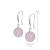 Brinco Quartzo Rosa Pendente com Fecho Gancho em Prata 925 - Imagem 4