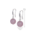 Brinco Quartzo Rosa Pendente com Fecho Gancho em Prata 925 - Imagem 4