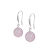 Brinco Quartzo Rosa Pendente com Fecho Gancho em Prata 925 - Imagem 1