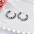 Brinco Argola Envelhecido em Prata 925 com Zircônias Dupla Face – 1,6 cm - Imagem 4