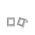 Brinco Quadrado Vazado com Zircônias Prata 925 - Imagem 1