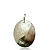 Pingente Oval Madrepérola Mesclada Prata 925 - Imagem 1