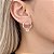 Brinco Argola em Prata 925 com Quartzo Rosa Natural - Imagem 2
