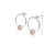 Brinco de Argola com Quartzo Rosa em Prata 925 - Imagem 1