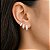 Trio de Brincos Argola Click em Prata 925 com Zircônias - Imagem 2