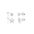 Kit de Brincos em Prata 925 - Zircônia Ponto de Luz e Estrela - Imagem 4