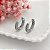 Brinco Argola Pequena em Prata 925 com Zircônias - Diâmetro 1,5 cm - Imagem 3