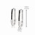 Brinco Argola Retangular com Zircônias Negras em Prata 925 – 2,3 cm - Imagem 5