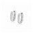 Brinco Argola Retangular Texturizada em Prata 925 – 1,4 cm - Imagem 1