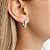 Brinco Argola Retangular Texturizada em Prata 925 – 1,4 cm - Imagem 2