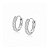 Brinco Argola com Zircônias em Prata 925 – 1,6 cm - Imagem 1