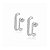 Brinco Ear Hook Duplo 1 Filete Liso 1 Cravejado com Zircônias em Prata 925 - Imagem 1