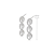 Brinco Pendente de Prata 925 com Três Zircônias - Imagem 4