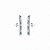 Brinco Ear Cuff Palito com Zircônias Coloridas Prata 925 - Imagem 1