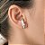 Brinco Ear Hook Curvado com Zircônias Central em Prata 925 - Imagem 2