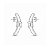 Brinco Ear Hook Curvado com Zircônias Central em Prata 925 - Imagem 1