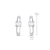 Brinco Ear Hook Curvado com Zircônias Central em Prata 925 - Imagem 4