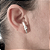 Brinco Ear Hook Curvado com Zircônias Central em Prata 925 - Imagem 3