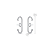 Brinco Ear Hook Torcido em Prata 925 - Imagem 1