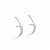 Brinco Ear Hook Liso Curvado em Prata 925 - Imagem 1