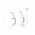 Brinco Ear Hook Liso Curvado em Prata 925 - Imagem 4