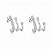 Brinco Ear Hook 3 Fios com Zircônias em Prata 925 - Imagem 1