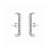 Brinco Ear Hook Zircônias em Prata 925 - Imagem 1