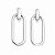 Brinco Pendente Retangular Vazado em Prata 925 – 4,3 cm - Imagem 1