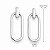 Brinco Pendente Retangular Vazado em Prata 925 – 4,3 cm - Imagem 4