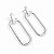 Brinco Pendente Retangular Vazado em Prata 925 – 4,3 cm - Imagem 3