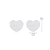 Brinco Coração Frisado em Prata 925 Delicado e Leve - Imagem 3