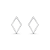 Brinco Geométrico Losango Pequeno Liso Prata 925 - Imagem 1