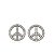 Brinco Prata Zircônia Símbolo da Paz - Imagem 1
