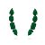 Brinco Ear Cuff Zircônia Verde Prata 925 - Imagem 1