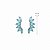 Brinco Ear Cuff Prata 925 com Zircônia Azul - Imagem 5