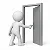 Porta Alumínio Postigo Direita 210x80cm Brilhante FL74 Esquadrileve - Imagem 2