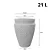 Vaso Plastico Tribo Cilindrico 32 Preto Ardosia Japi - Imagem 2