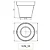 Vaso Plastico Unique Rosa N16 Japi - Imagem 2